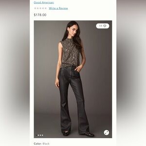 Good American Classic Bootcut Faux-Leather Pants